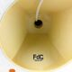 Ceramic lamp, pastel yellow Charolles earthenware 1980