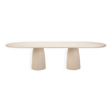 Handmade Contemporary Textured Premium Plaster Dining Table - Customizable