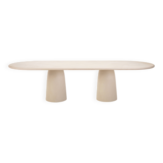 Handmade Contemporary Textured Premium Plaster Dining Table - Customizable