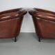Vintage Dutch Cognac Leather Club Chairs, Set of 2
