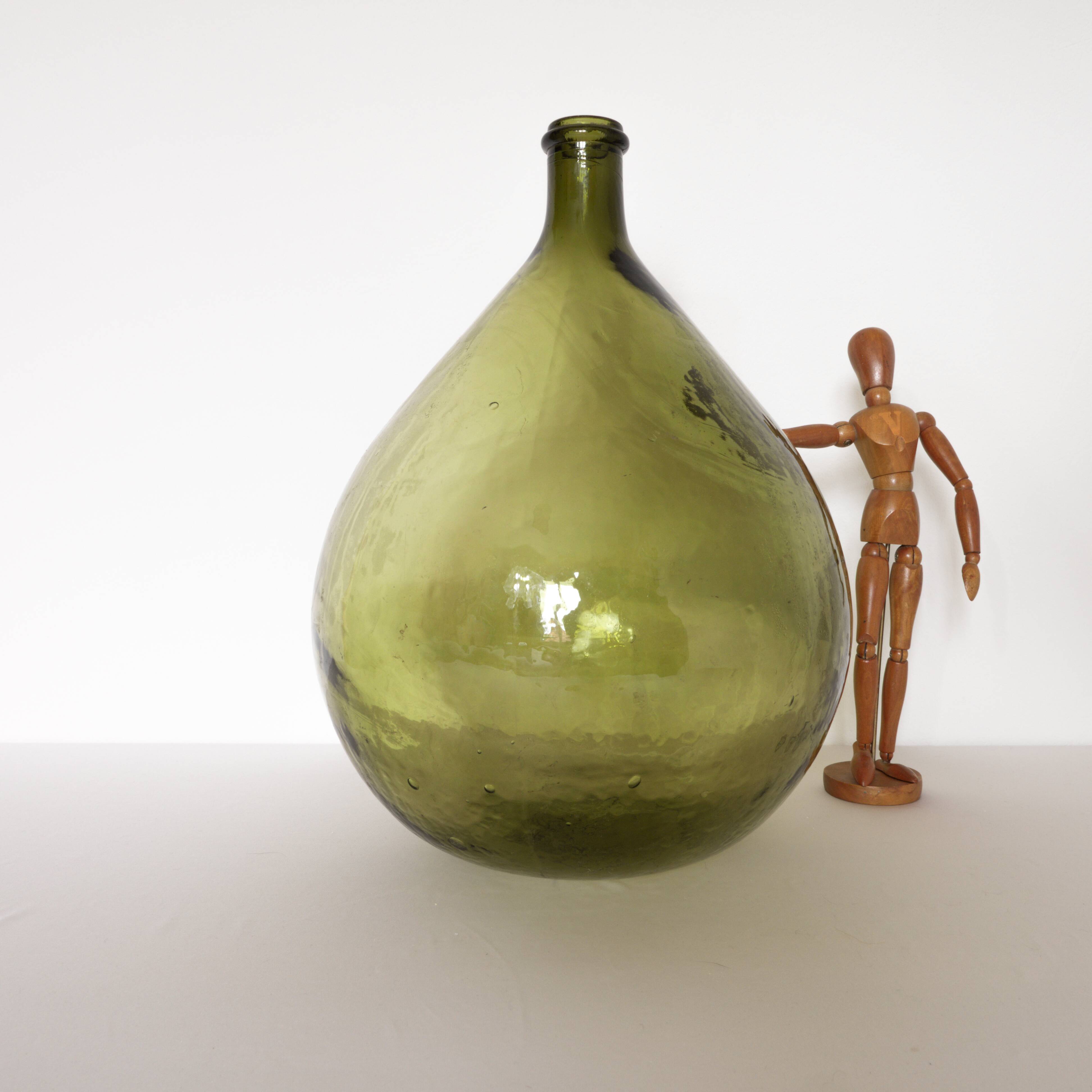 Dame jeanne vert-jaune 15 litres