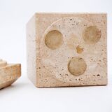 Travertine box, Italian design from the 60s-70s