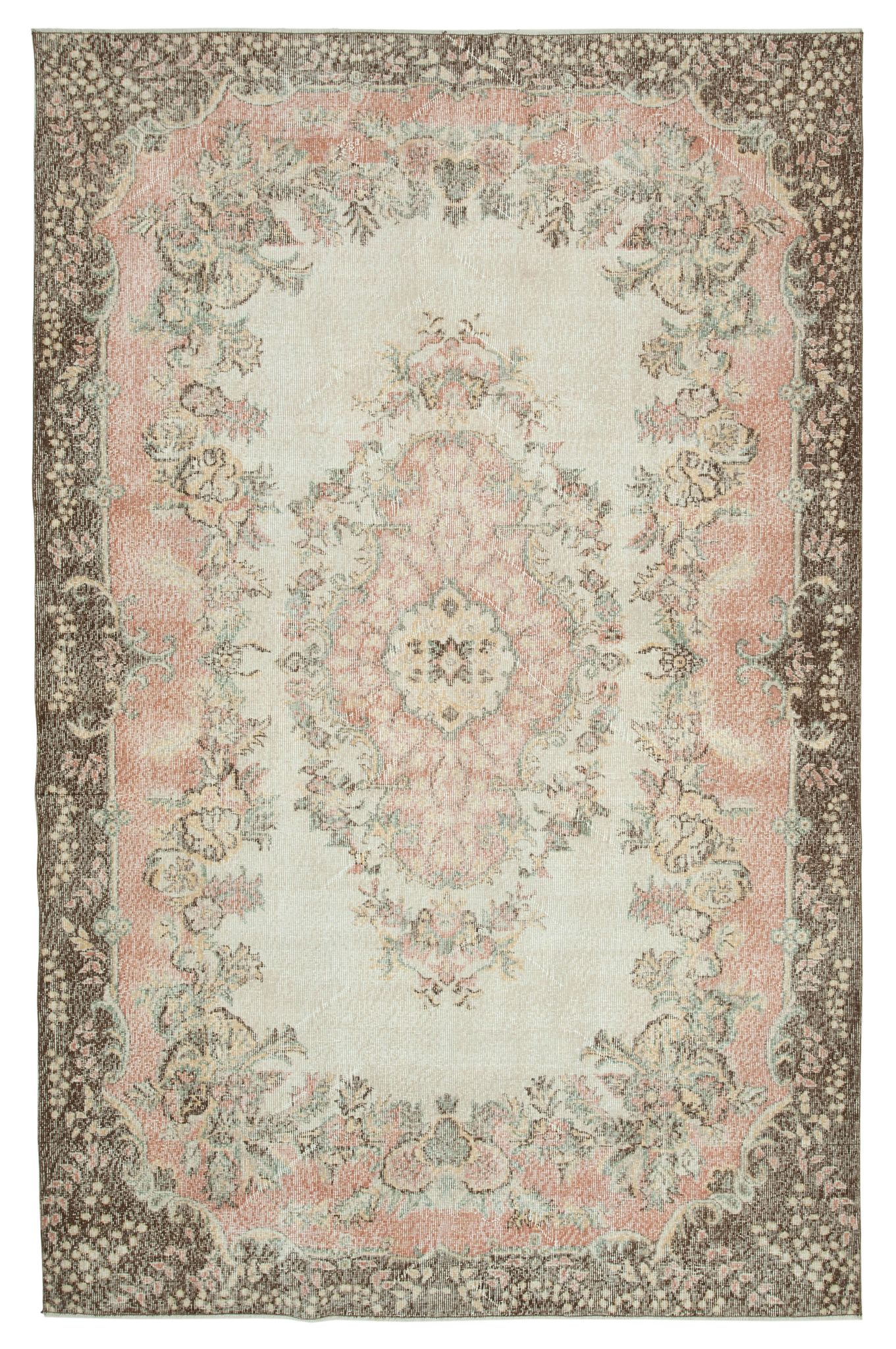 Handmade Decorative Oriental Beige Carpet 193 cm x 302 cm - 25049