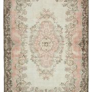 Handmade Decorative Oriental Beige Carpet 193 cm x 302 cm - 25049