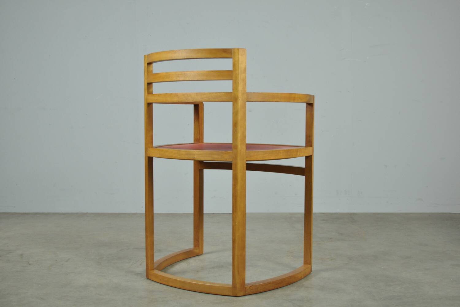Exceptional fruitwood dining table set in art deco style, 1980s