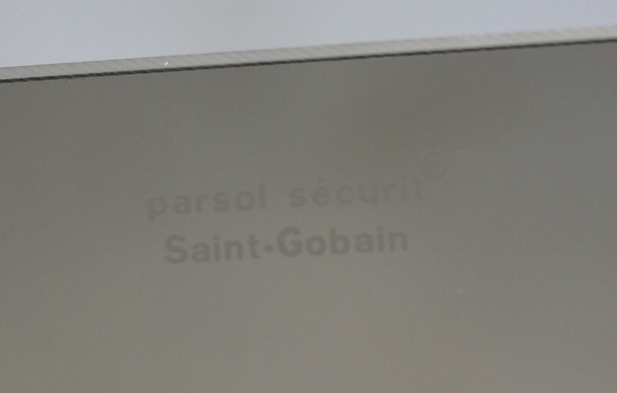 Saint-gobain firewall, chromed steel and smoked glass, france, circa 1970