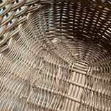 Panier osier marron gris