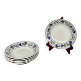Set of 6 Churchill England soup plates, flower pattern, 1970