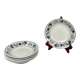 Set of 6 Churchill England soup plates, flower pattern, 1970