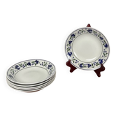 Set de 6 assiettes creuses Churchill England ,motif  fleur, 1970