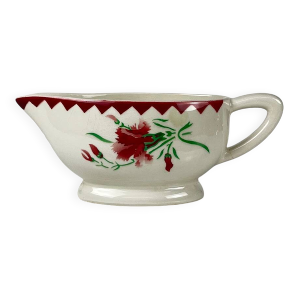 Saucière ''Oeillet'' Sarreguemines, 1920-50