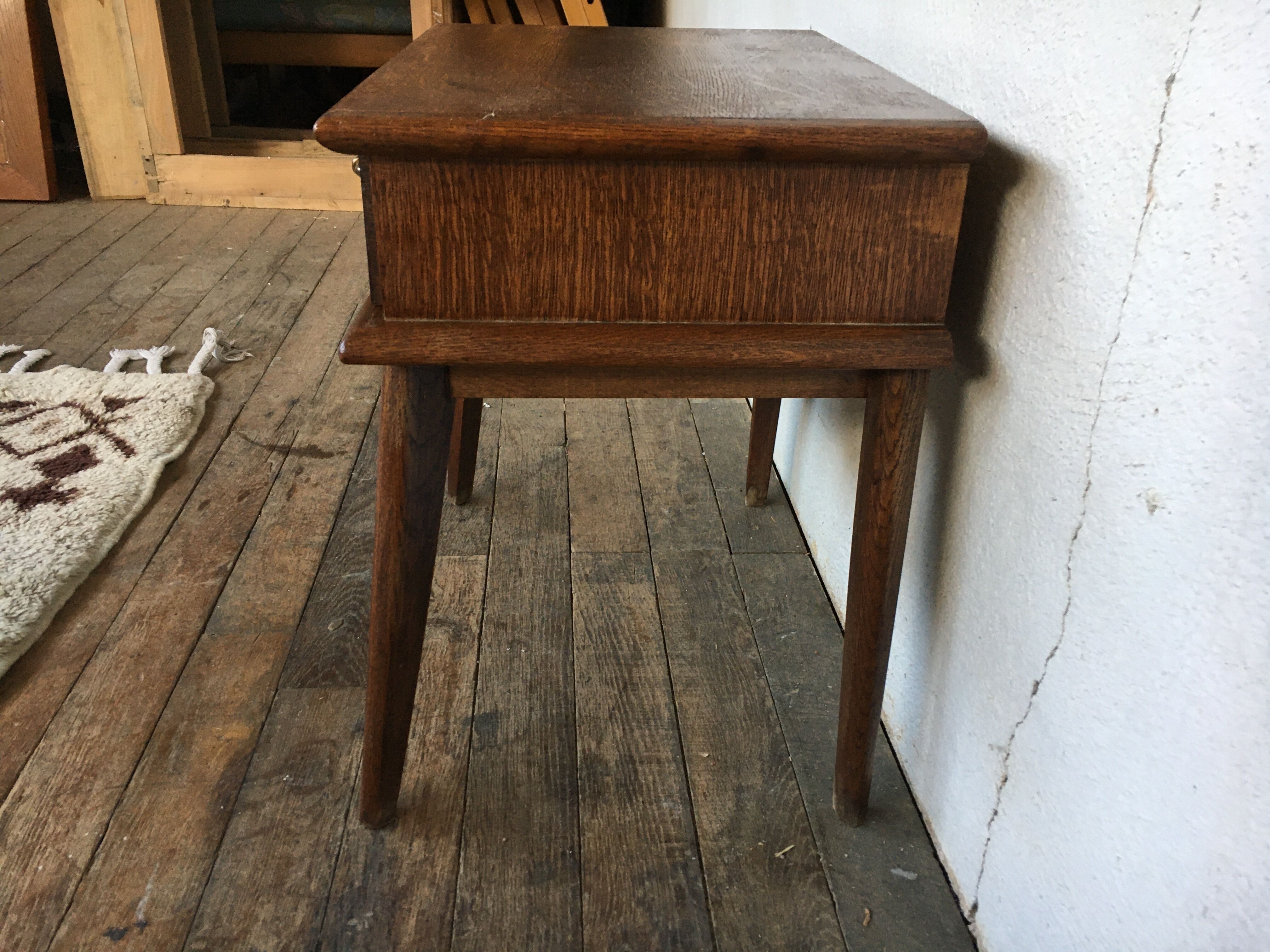 Bedside bedside bedside end of vintage sofa old 1950 - oak - retro bedside
