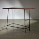 Italian Side Table with Unique Leather Top, 1970s