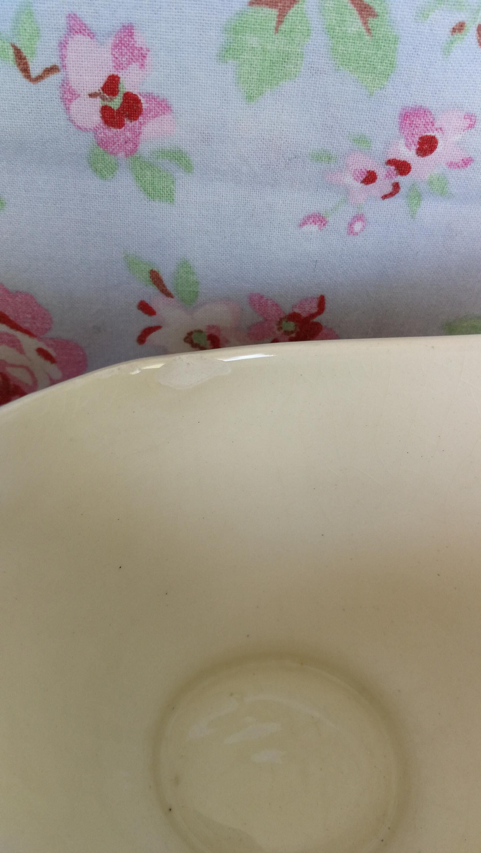 Former Badonviller Saucière, Francine model, Blue and Green Flowers in The Stencil