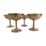 4 cups ice metal marked argentel ERCUIS