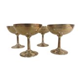 4 cups ice metal marked argentel ERCUIS