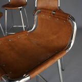 Dal Vera 'Les Arcs' barstools handpicked by Charlotte Perriand. Set of 4
