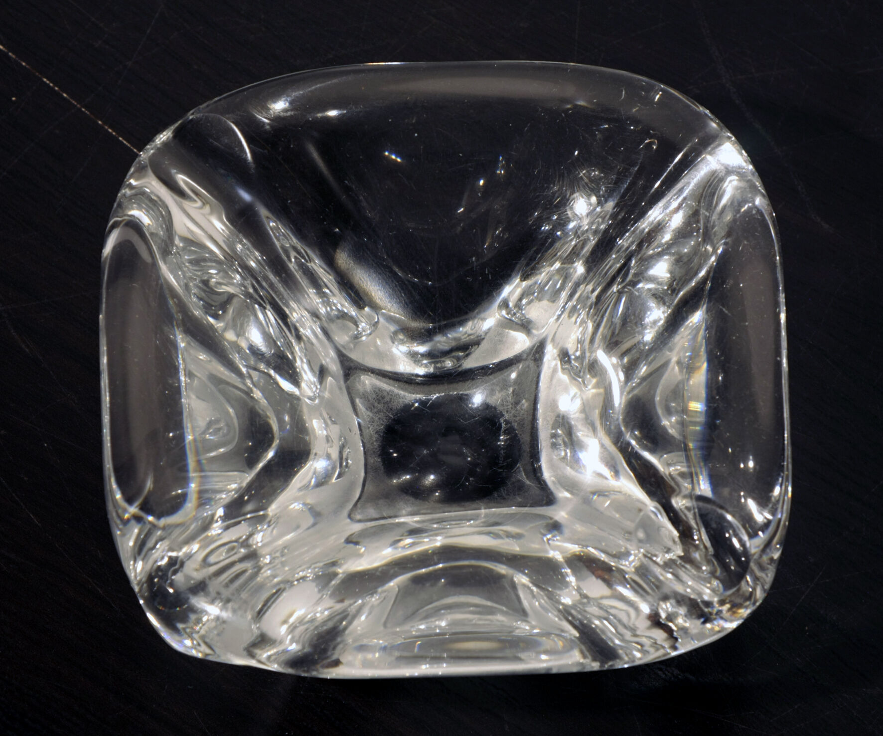Val St Lambert crystal ashtray