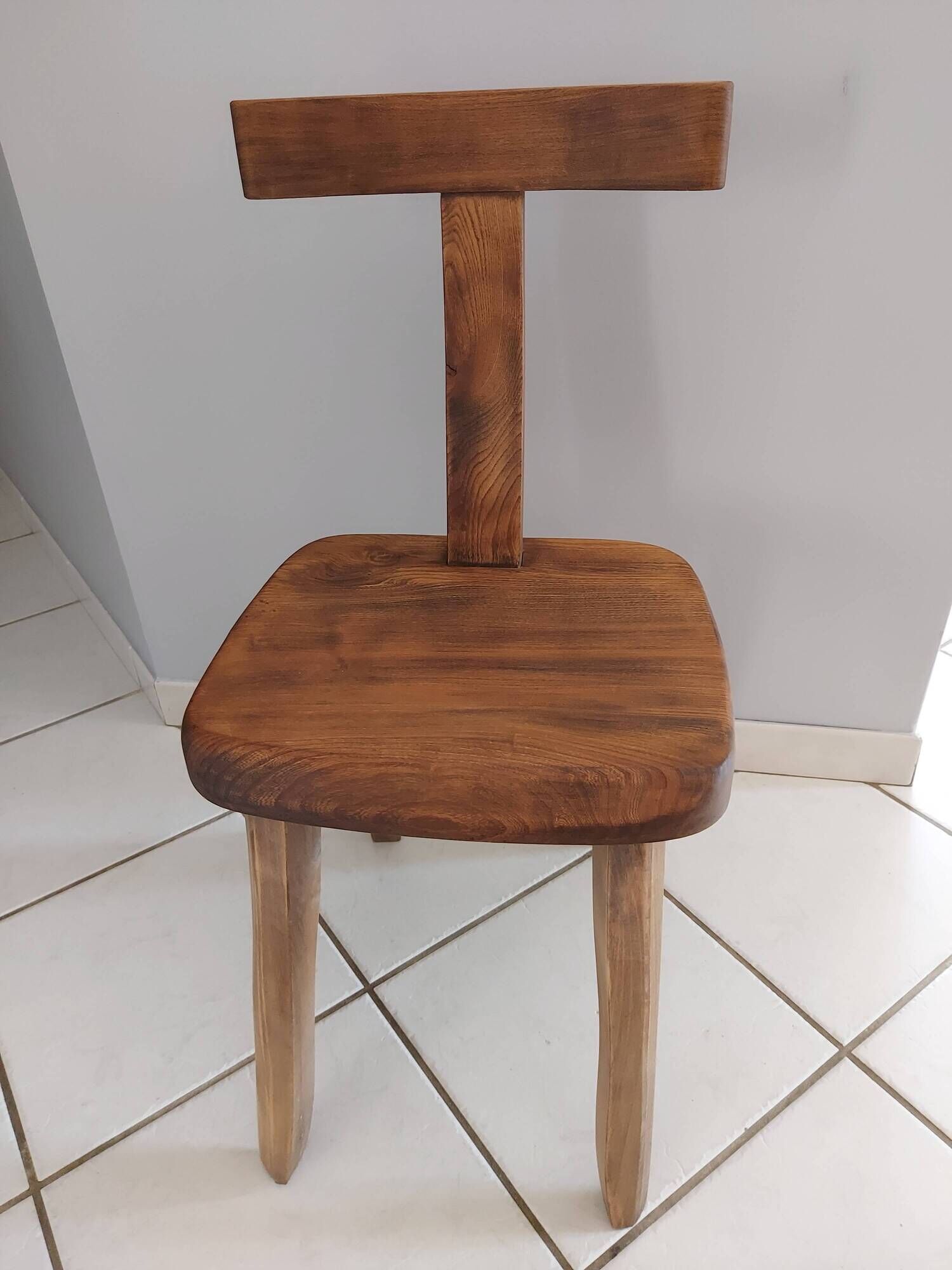 Suite of 4 rustic chairs from the 70/80's