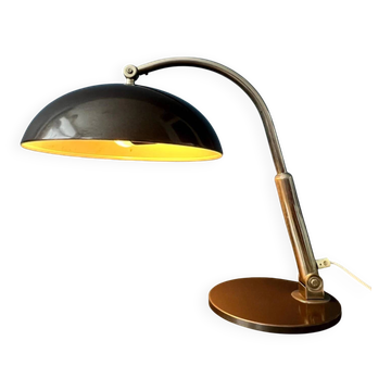 Lampe de bureau vintage Taupe Foncé Hala Busquet 144 par Herman Busquet