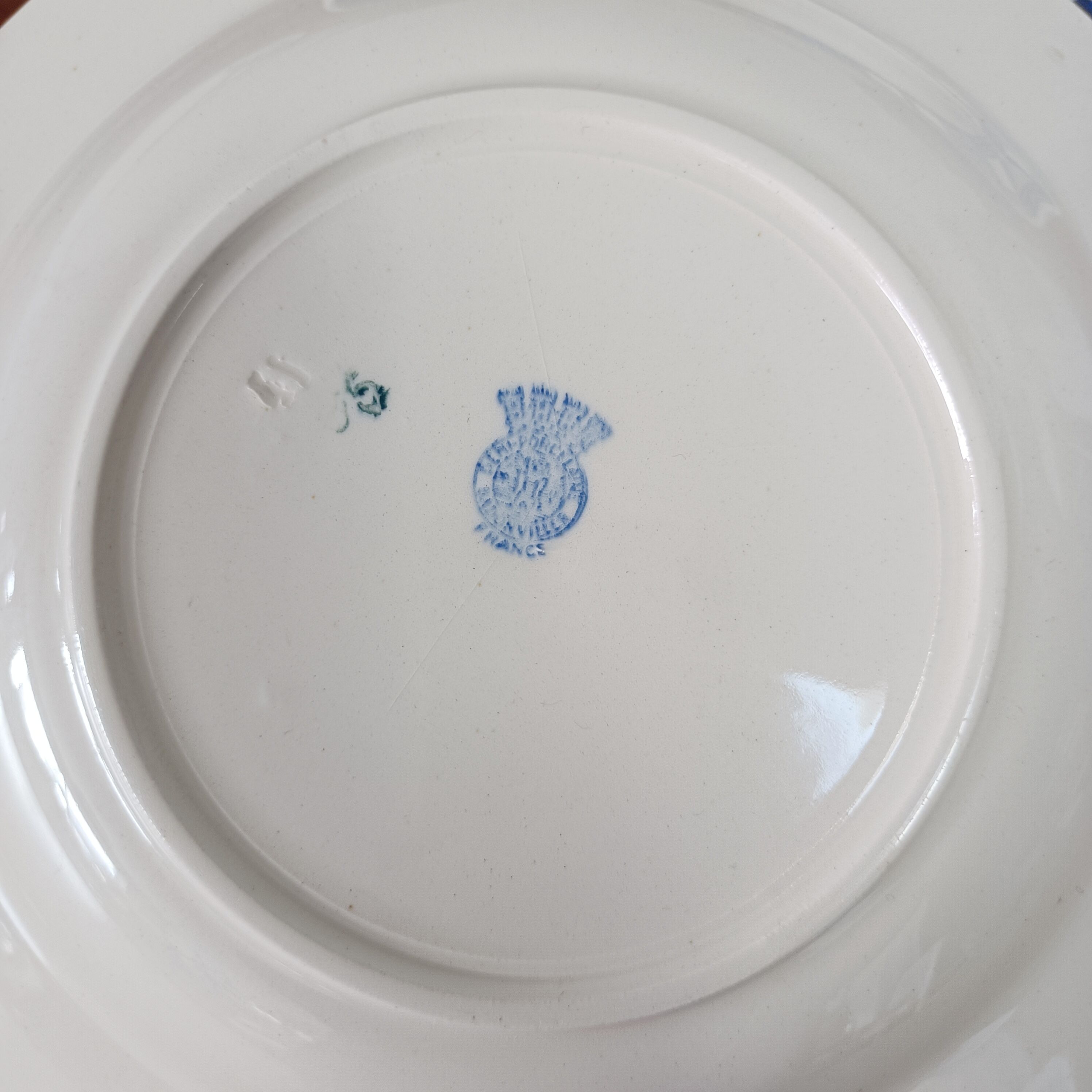 Lot de 9 assiettes creuses Badonviller modèle Nil