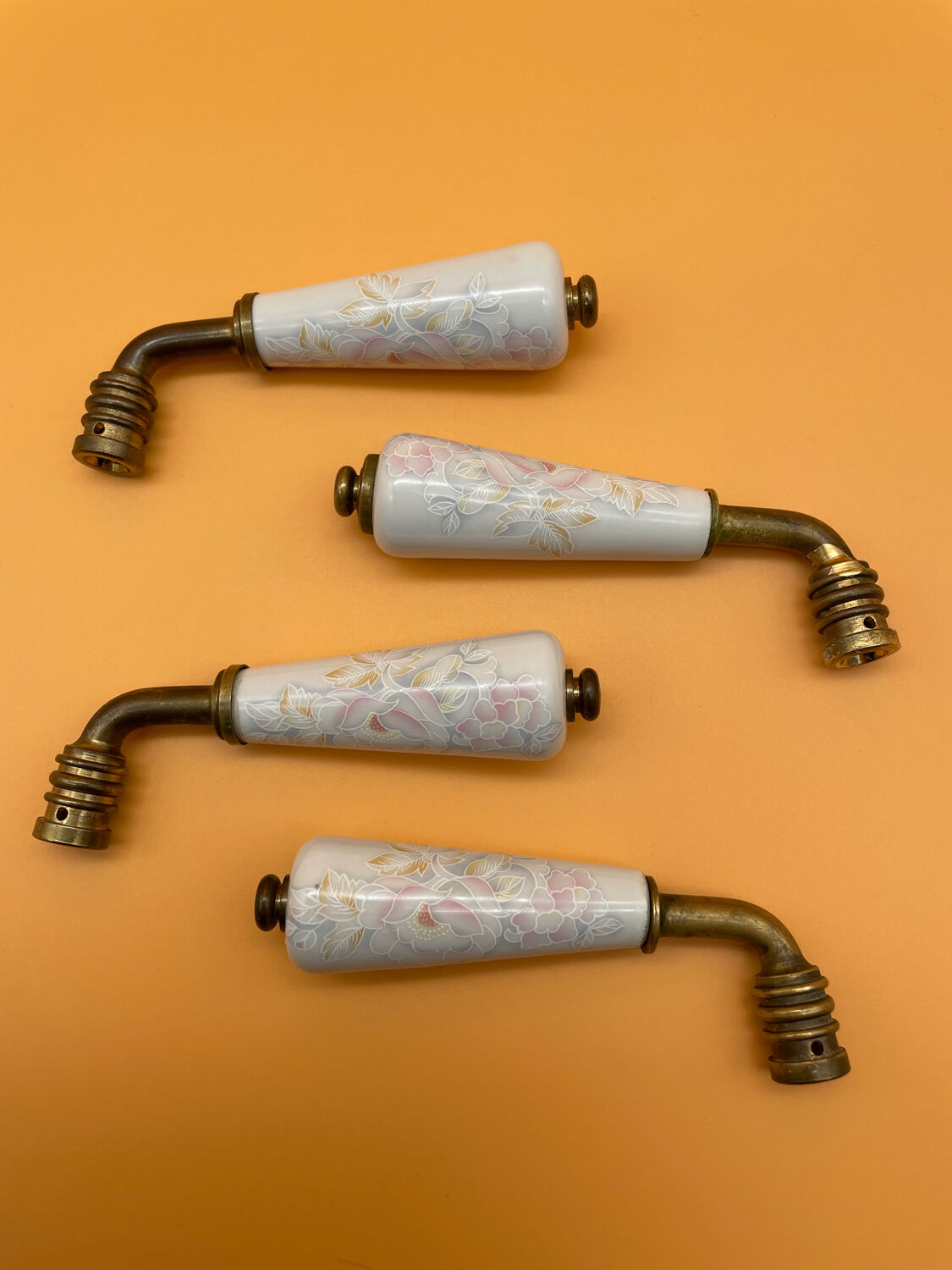 Limoges porcelain handles floral motif