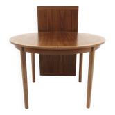 Table de salle à manger scandinave extensible en noyer, Suède, 1960