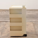 Space Age white Joe Colombo 'Boby' storage trolley, 1970s