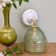 Vintage art deco tulip wall lamp in green and gold glass