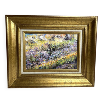 Desnos, oil on canvas landscape in spring 20th century