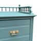 Old grey green high chest of drawers H160