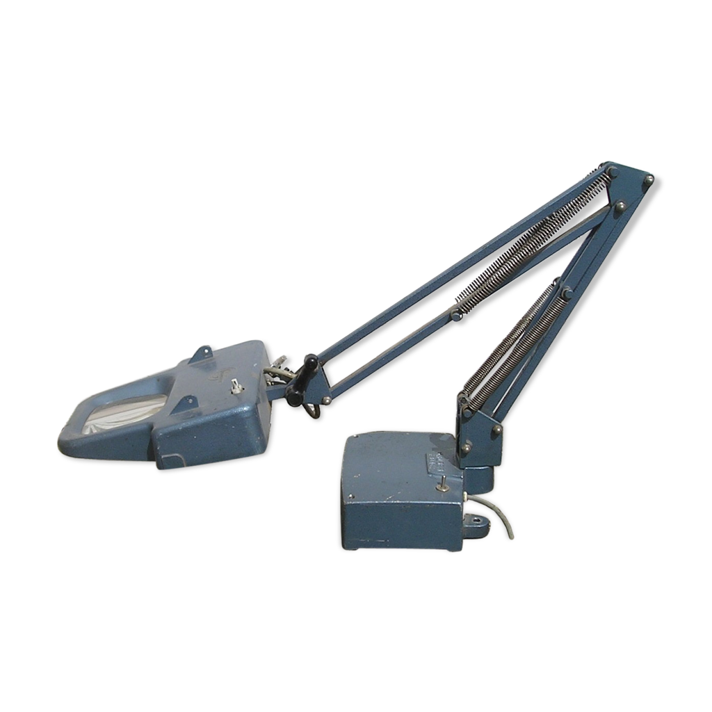 Lampe loupe d'atelier articulée Gruber années 60 Selency