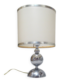 Lampe abat-jour chromé années 70