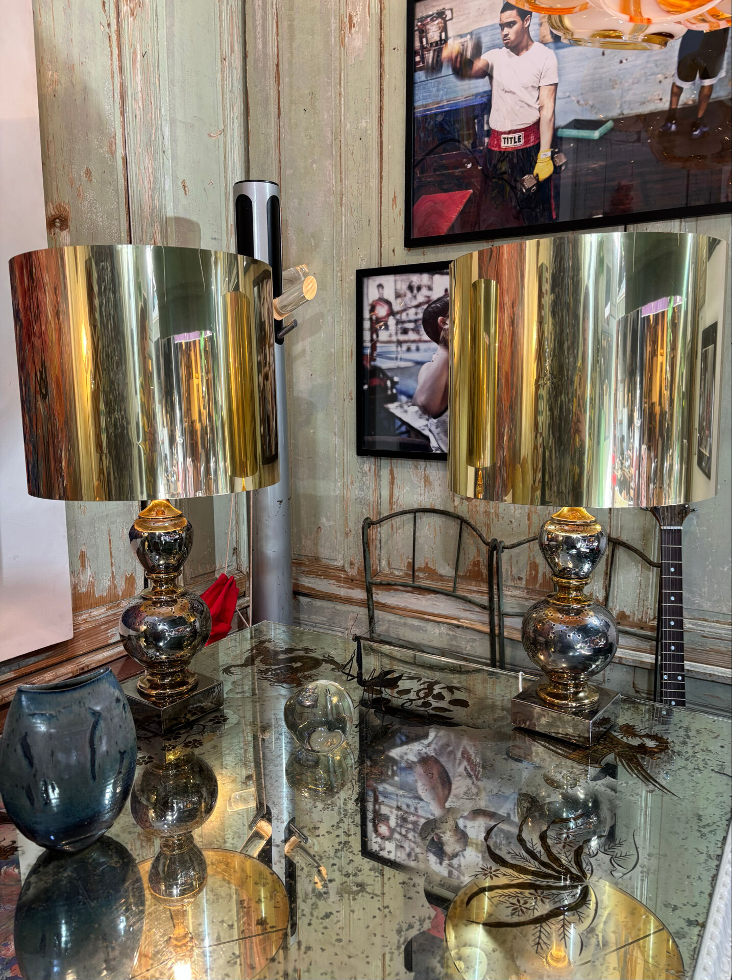 Paire de lampes italiennes 1970