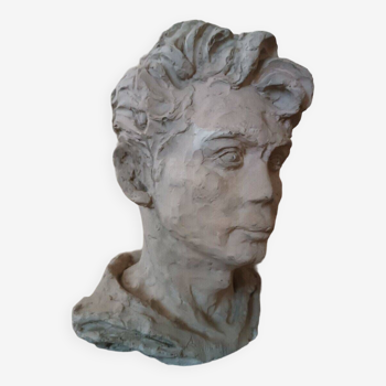 Sculpture buste en plâtre signé a.novelli