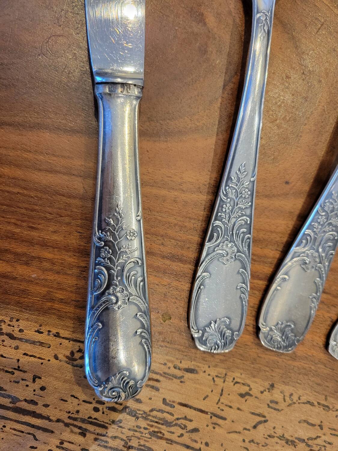 49-piece silver flatware set