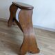 Old church organ bench in Art Nouveau style made of solid oak.