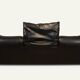 Maralunga 3-seater sofa in black leather by Vico Magistretti for Cassina