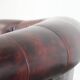Cow leather Chesterfield club armchair in classic English style