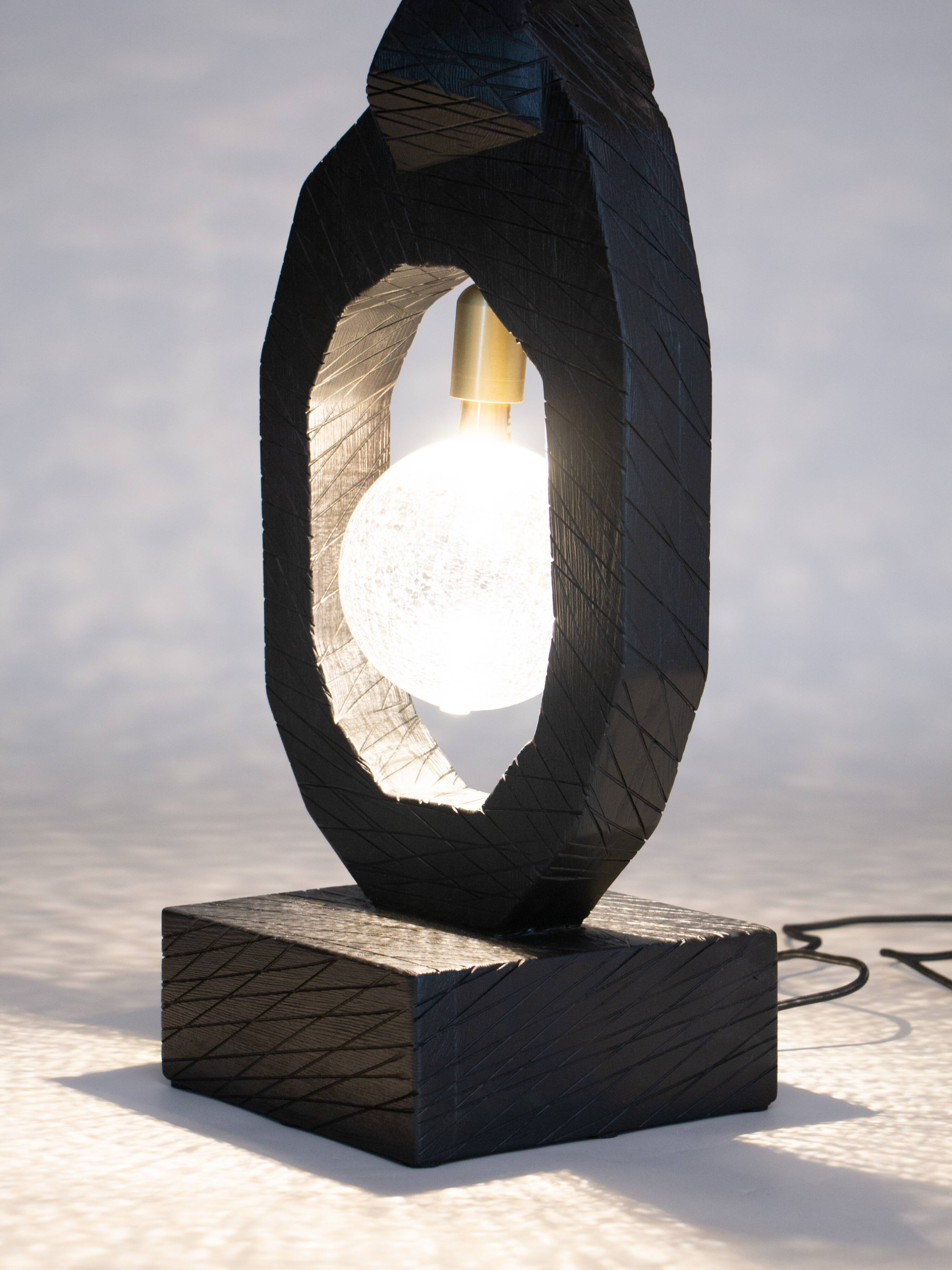 Bespoke Mid-Century Modern Light Solid Wood Floor Lamp TRINITY by Flowlight