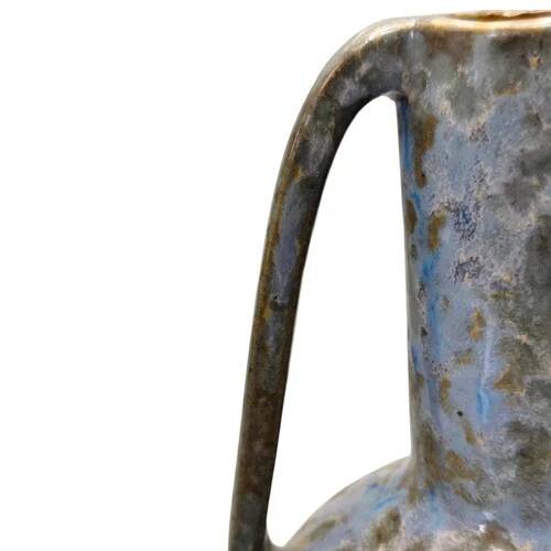 Art ceramic vase by Jean de Veyle, France, circa 1900, iridescent glazed, 16 cm.