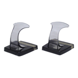 Pair of plexiglass hooks 70s