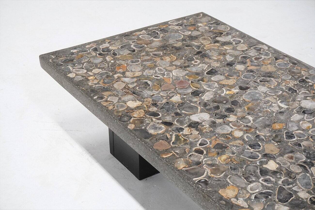 Vintage Dutch Brutalist Stone Coffee Table, 1970s