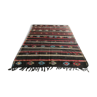 Tapis coloré vintage, kilim 290 X 206 cm