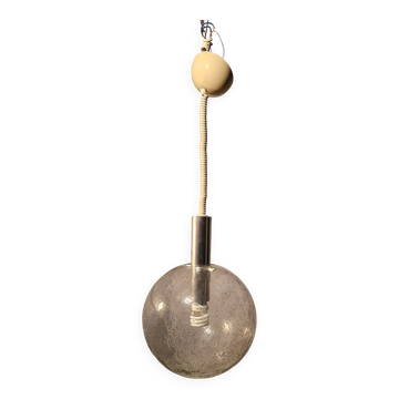 Lampes sphériques en verre Pulegoso par Afra et Tobia Scarpa pour Flos, années 1960.