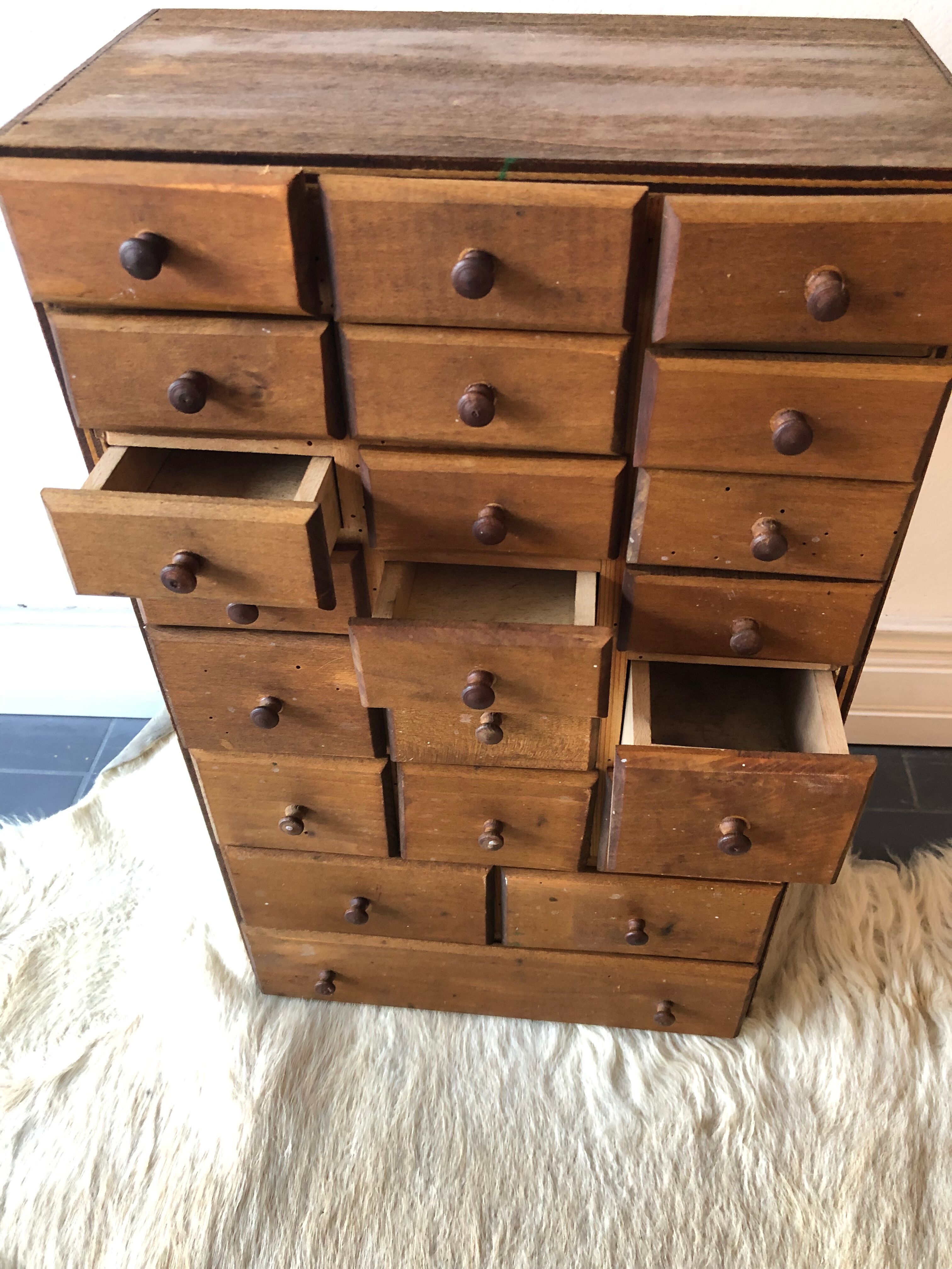 Furniture of old craft, 21 drawers