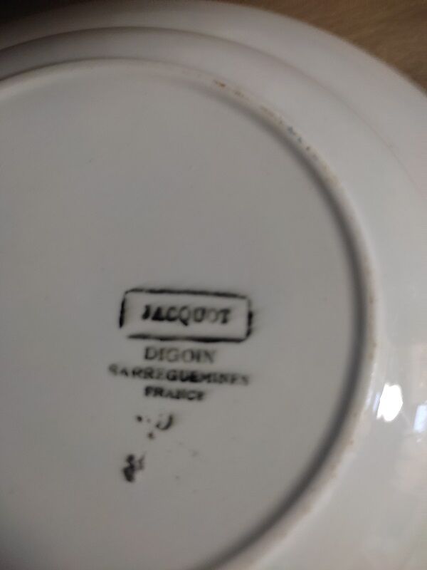 Hollow plates Digoin Jacquot flowers