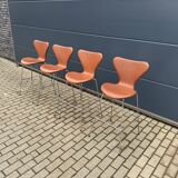 Fritz Hansen Series 7 Bar Stools Arne Jacobsen