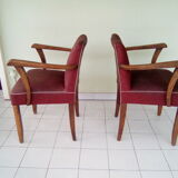 2 bridge armchairs 60s