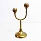 Double brass candle holder